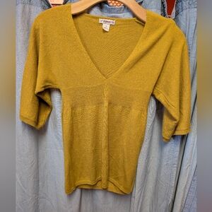 Forever 21 Mustard V-Neck Sweater